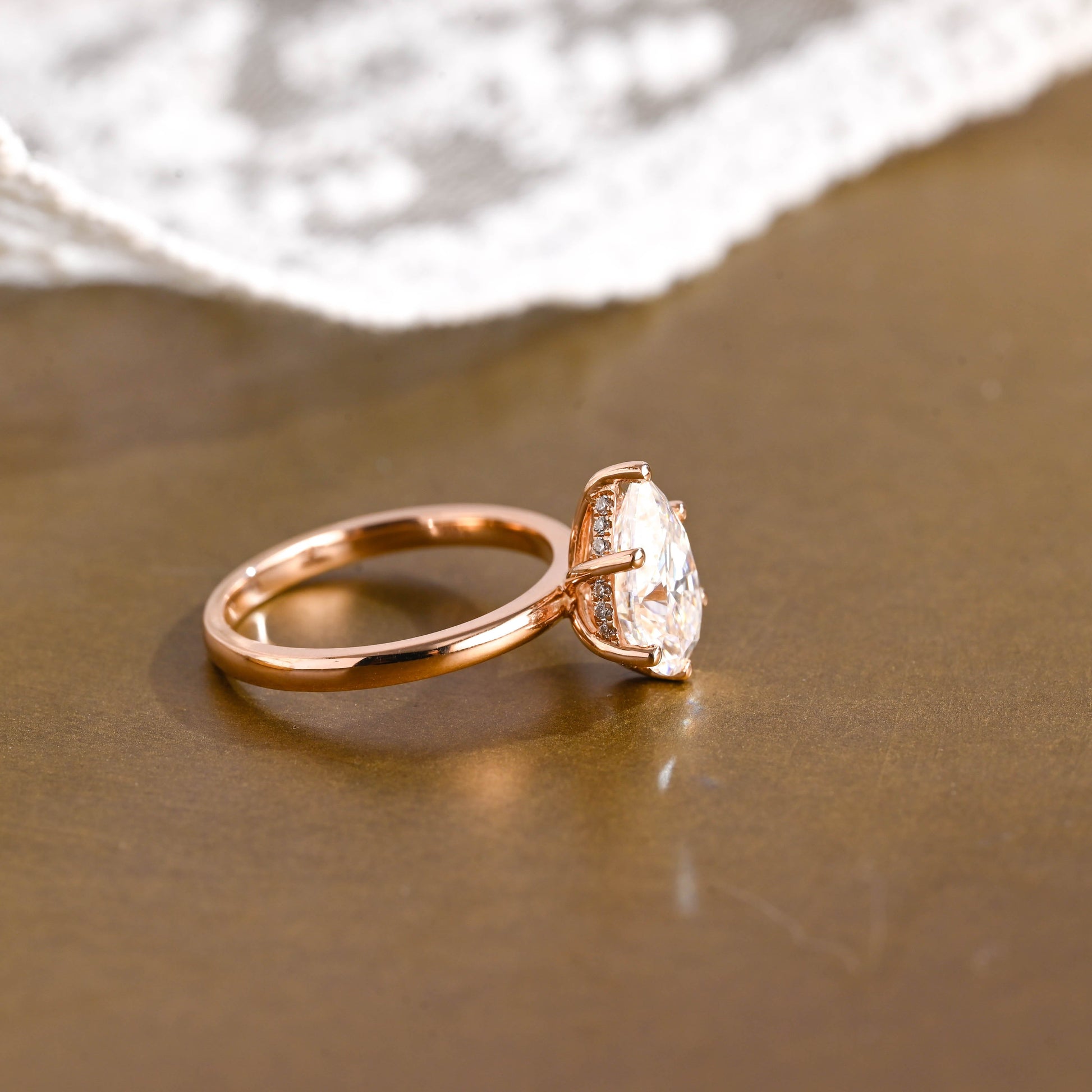 2 CT Round Three Stones Lab Grown Diamond Engagement Ring