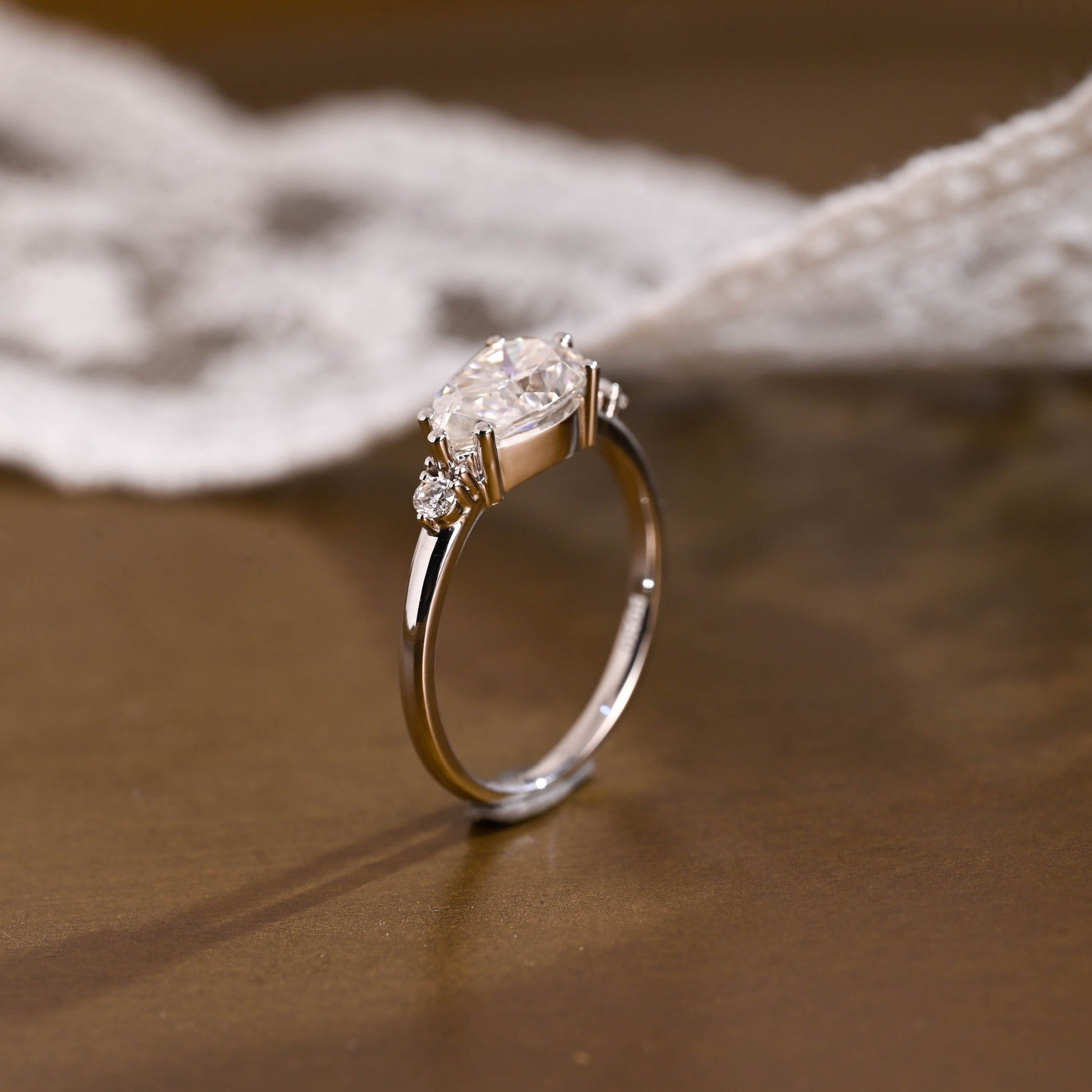2 CT Round Three Stones Lab Grown Diamond Engagement Ring
