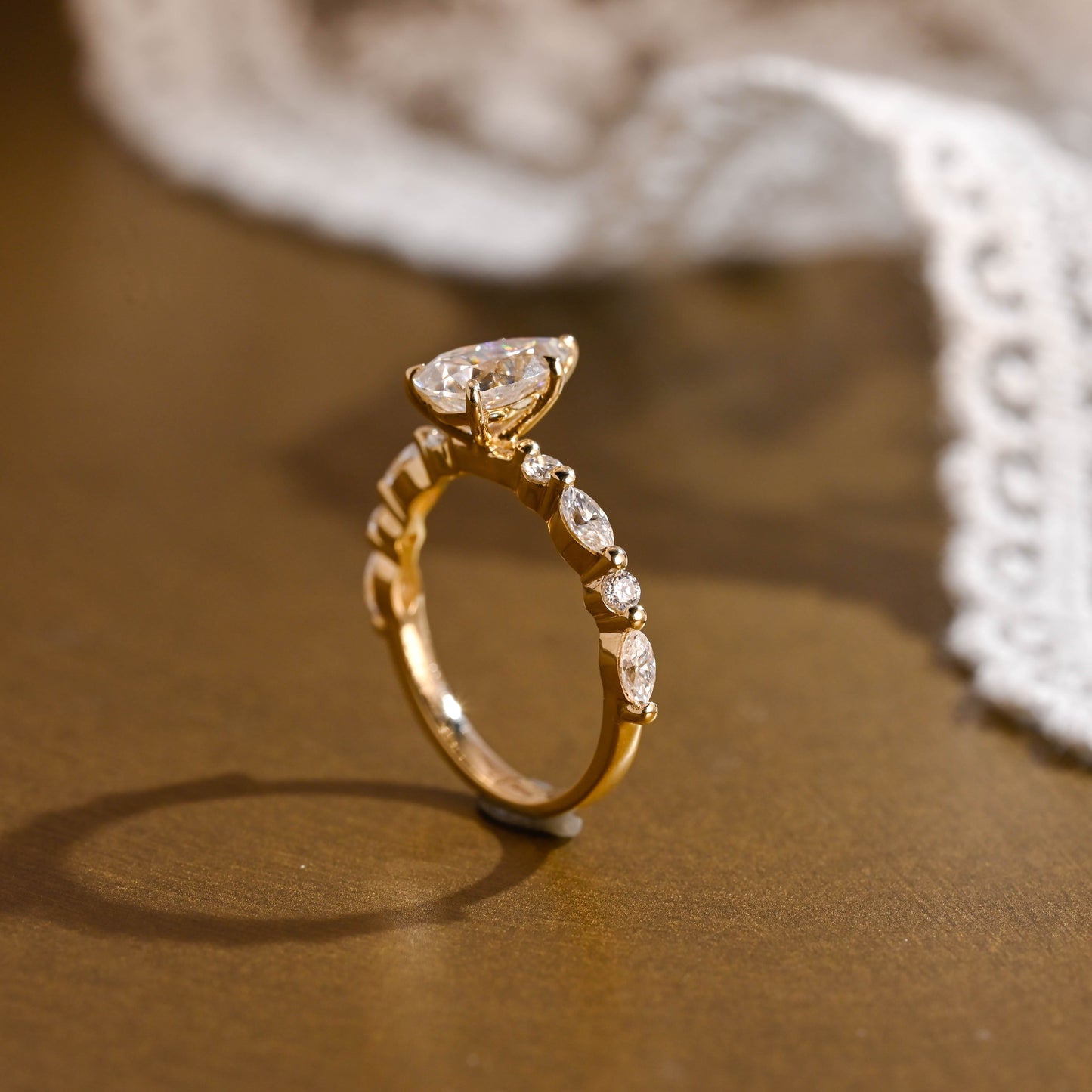 2 CT Round Three Stones Lab Grown Diamond Engagement Ring