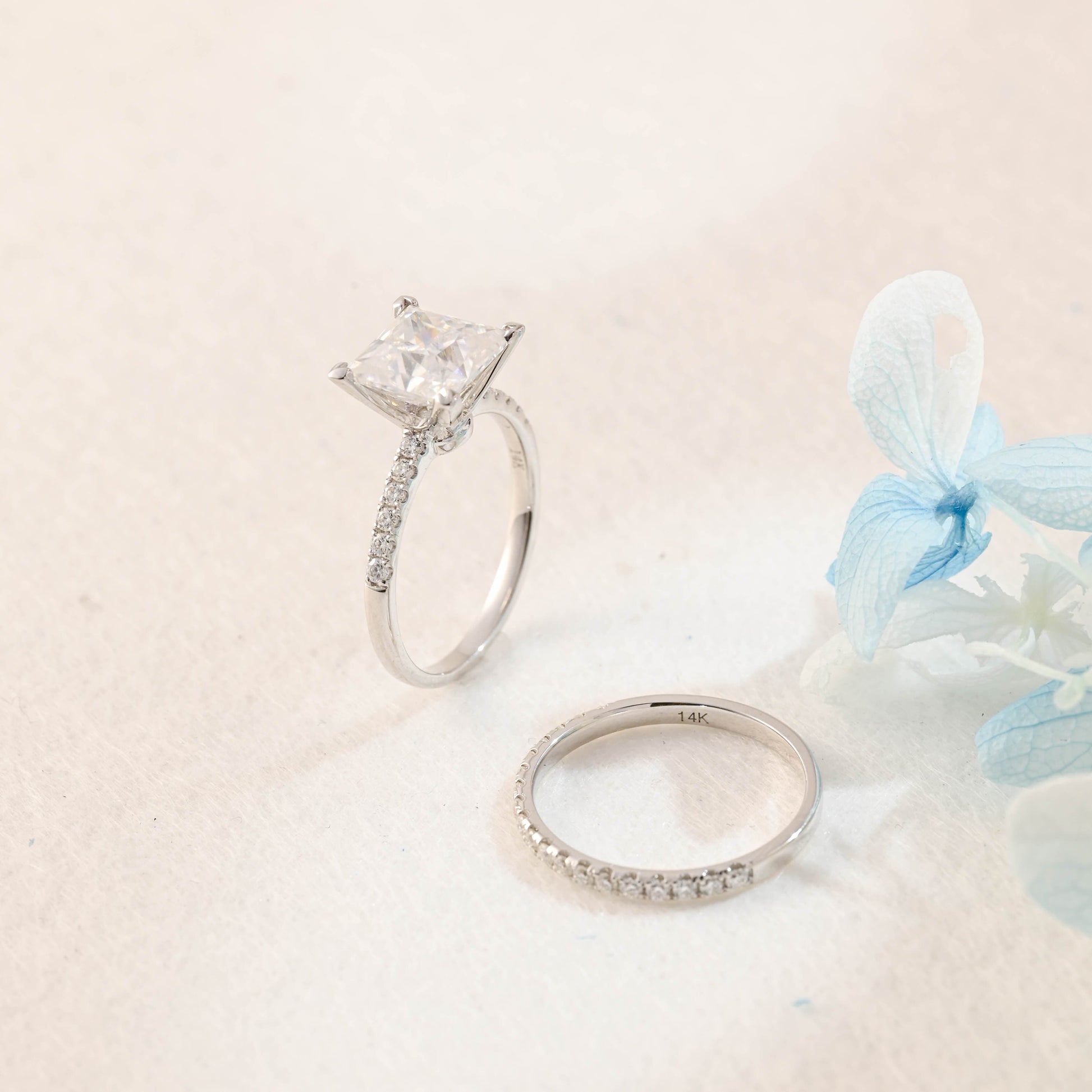 3.0 CT Round Pave Lab Grown Diamond Bridal Set