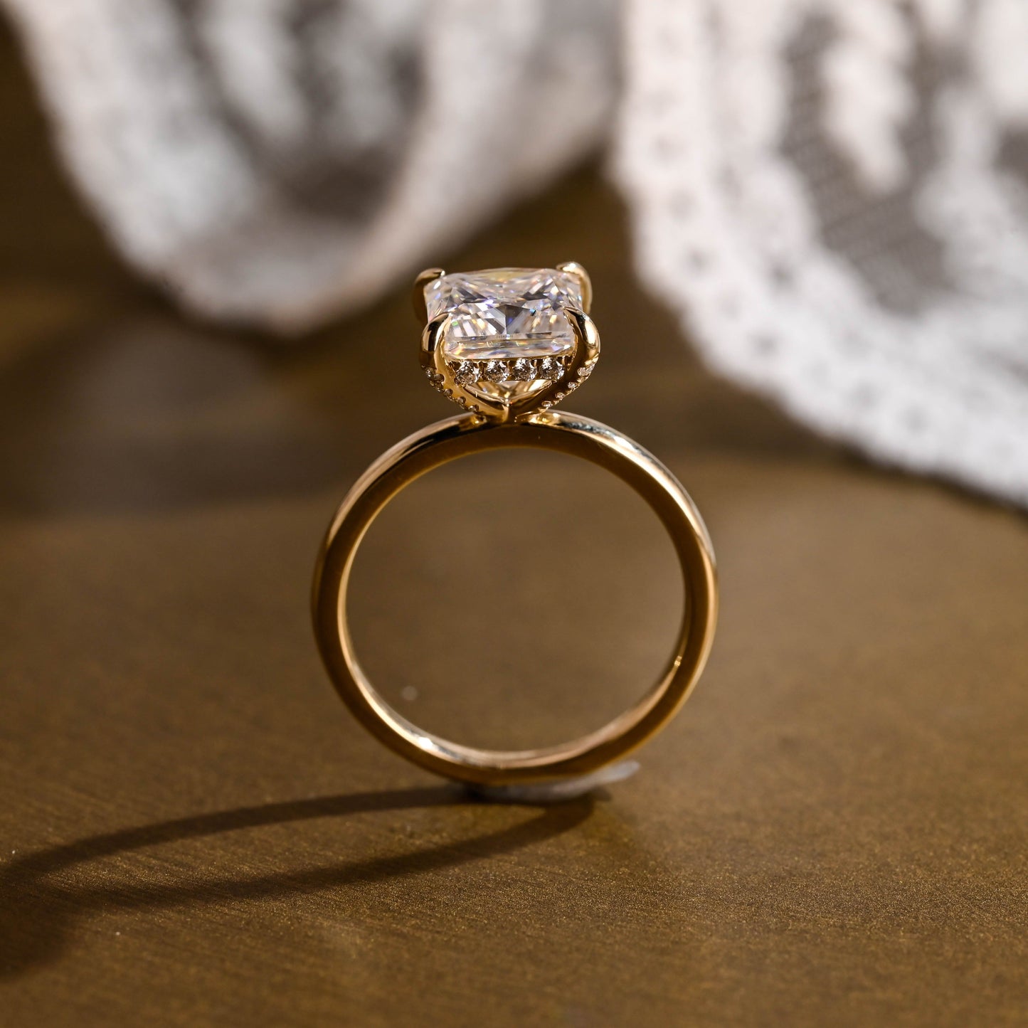 2 CT Round Three Stones Lab Grown Diamond Engagement Ring