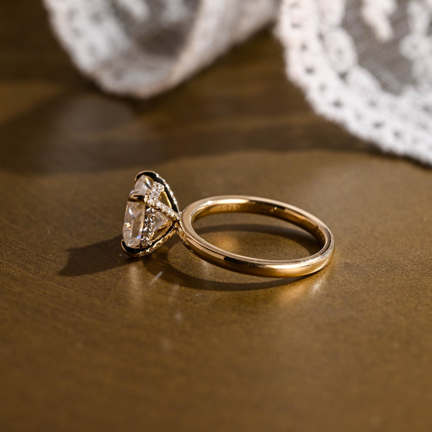 2 CT Round Three Stones Lab Grown Diamond Engagement Ring
