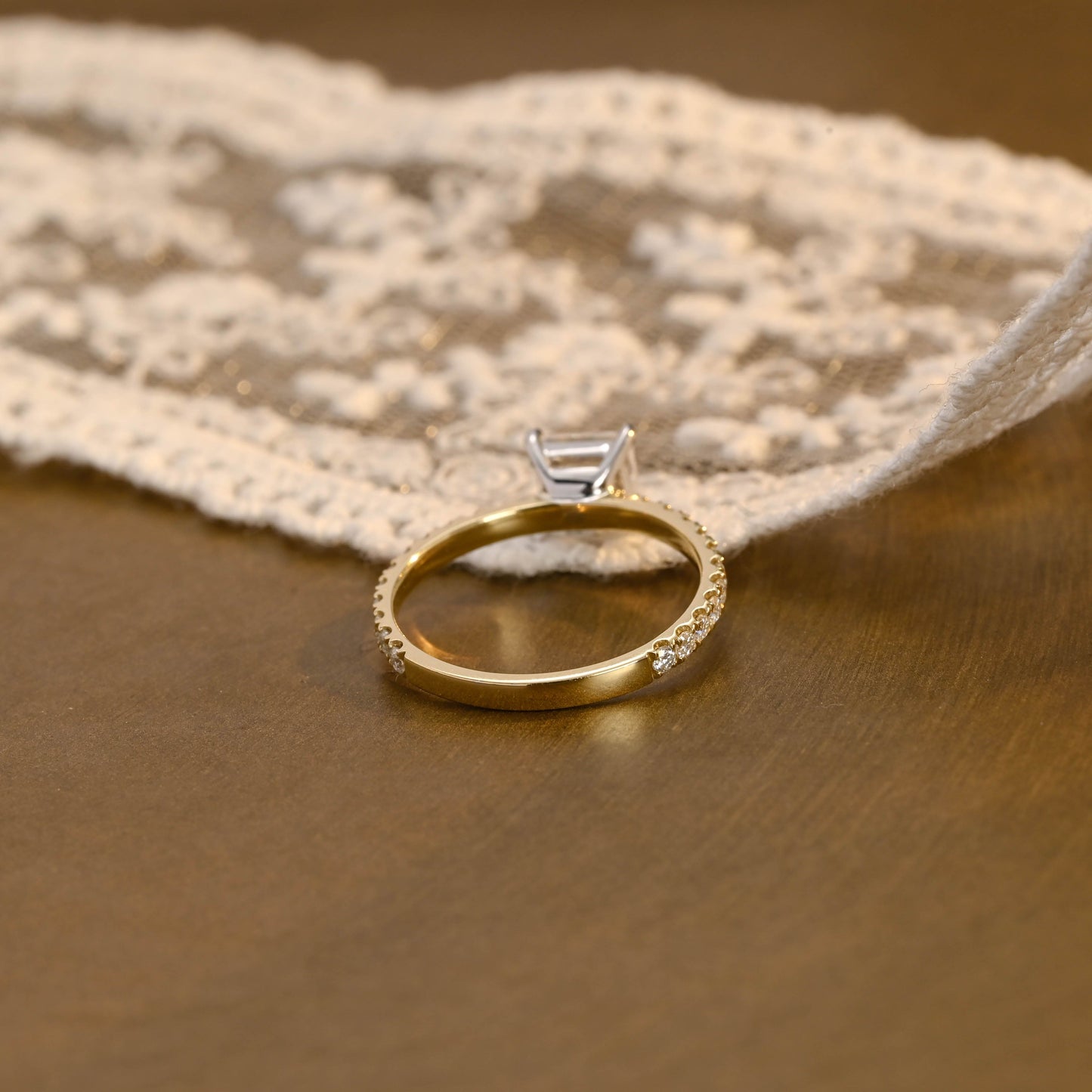 2 CT Round Three Stones Lab Grown Diamond Engagement Ring