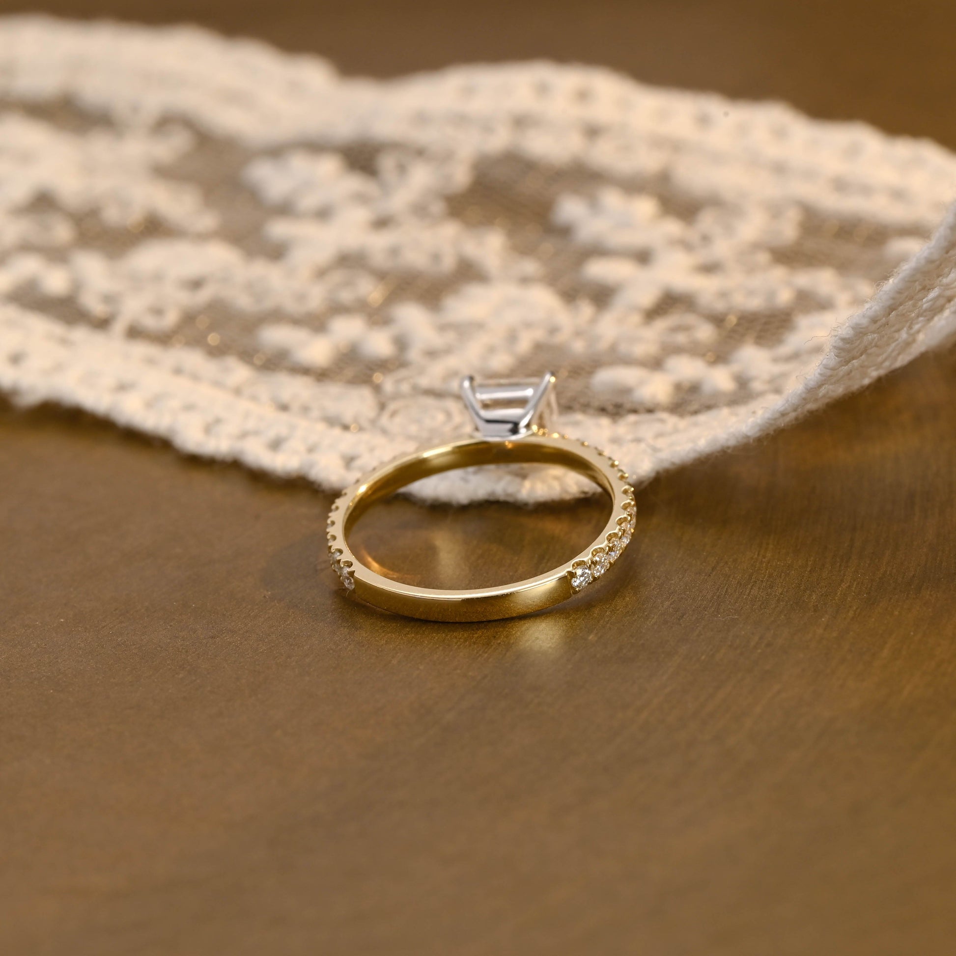 2 CT Round Three Stones Lab Grown Diamond Engagement Ring