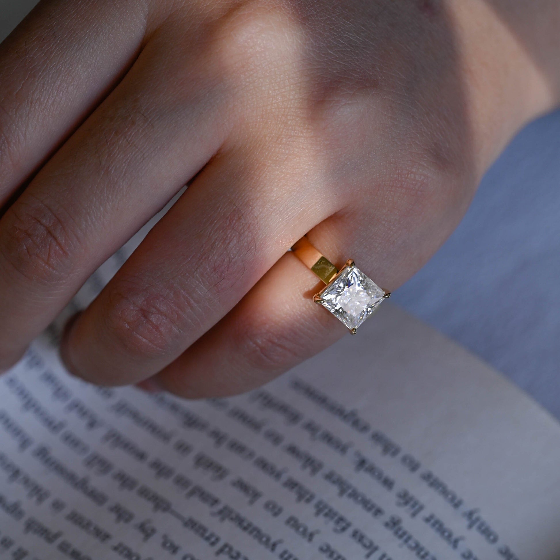 2 CT Round Three Stones Lab Grown Diamond Engagement Ring