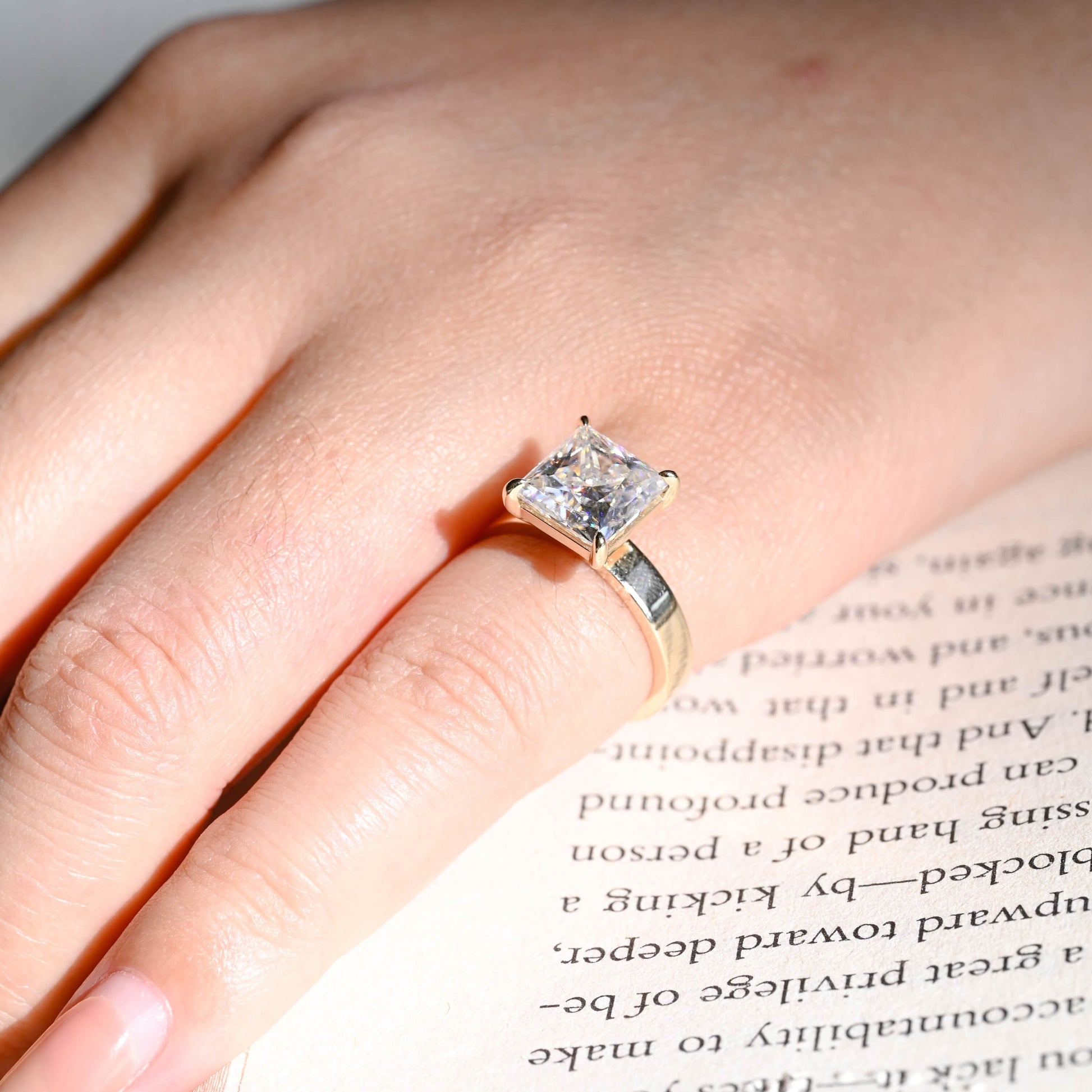 2 CT Round Three Stones Lab Grown Diamond Engagement Ring