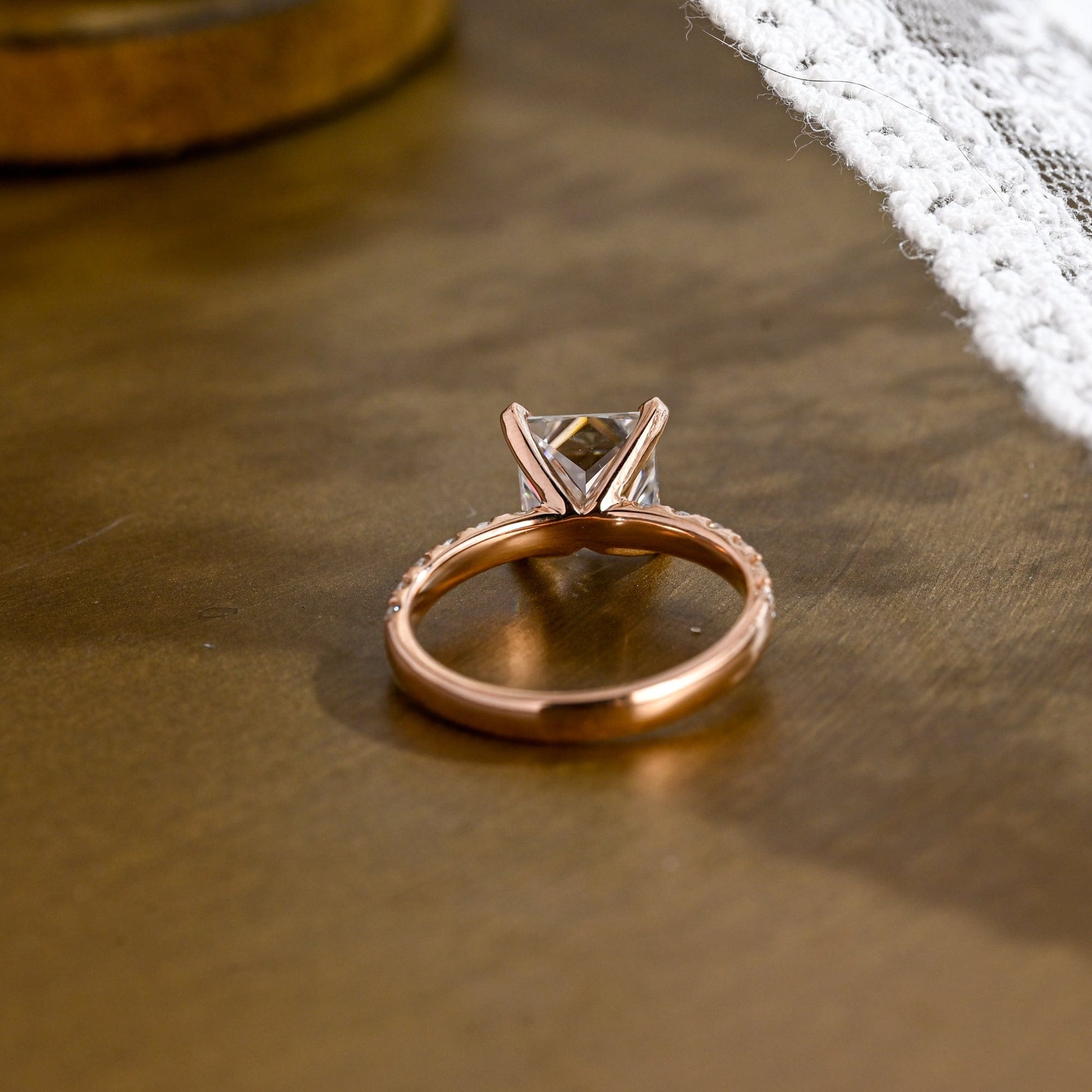 2 CT Round Three Stones Lab Grown Diamond Engagement Ring