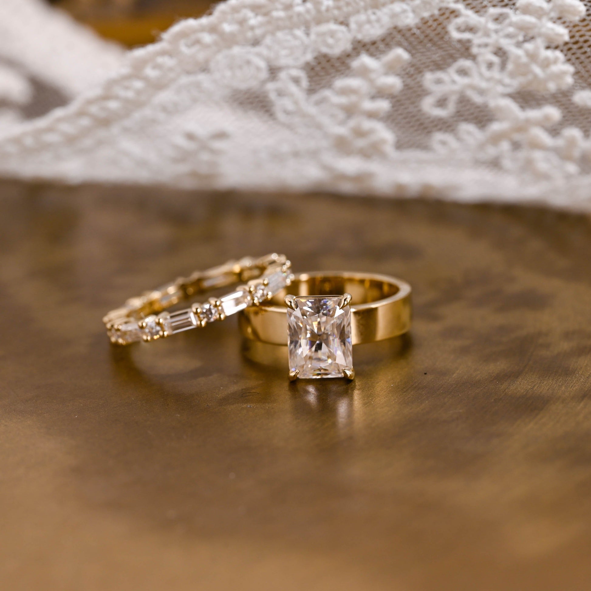 3.0 CT Round Pave Lab Grown Diamond Bridal Set