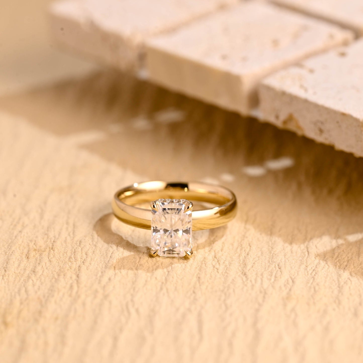 2 CT Round Three Stones Lab Grown Diamond Engagement Ring