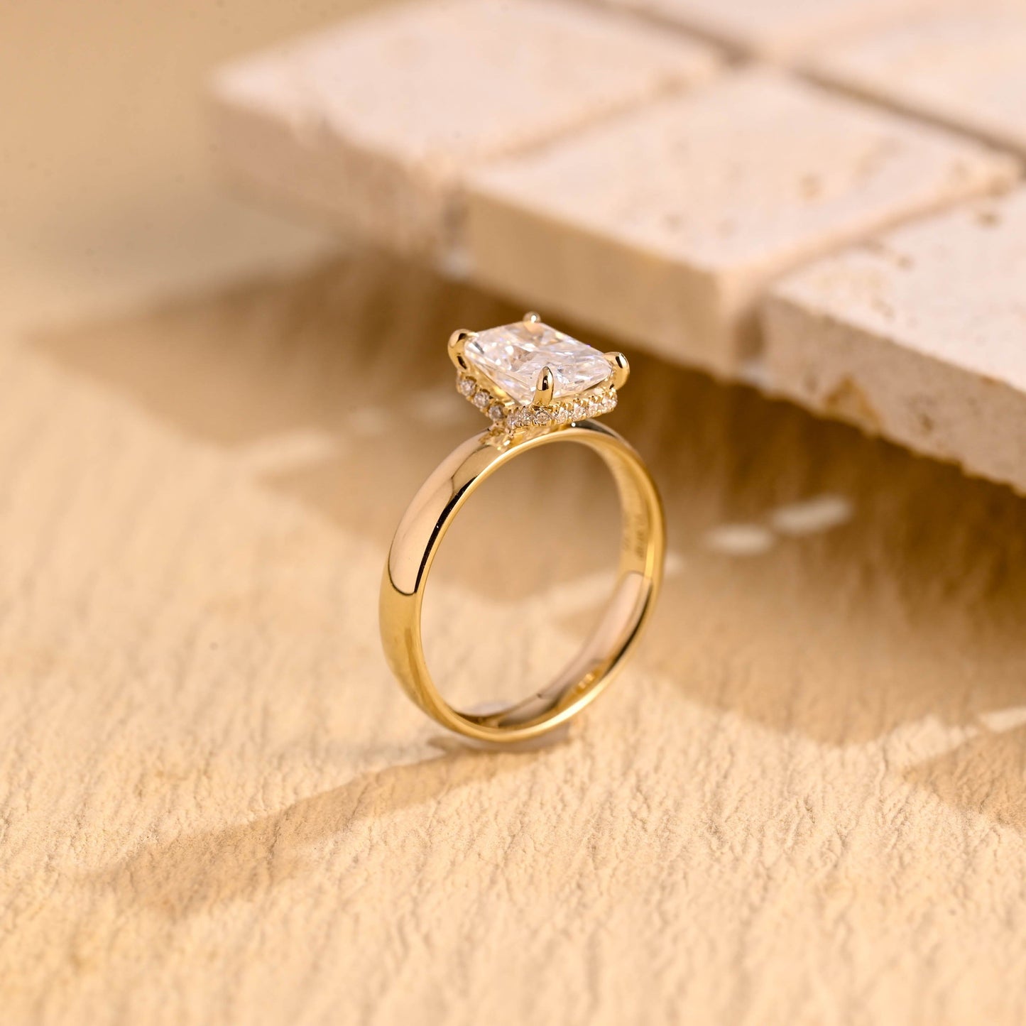 2 CT Round Three Stones Lab Grown Diamond Engagement Ring