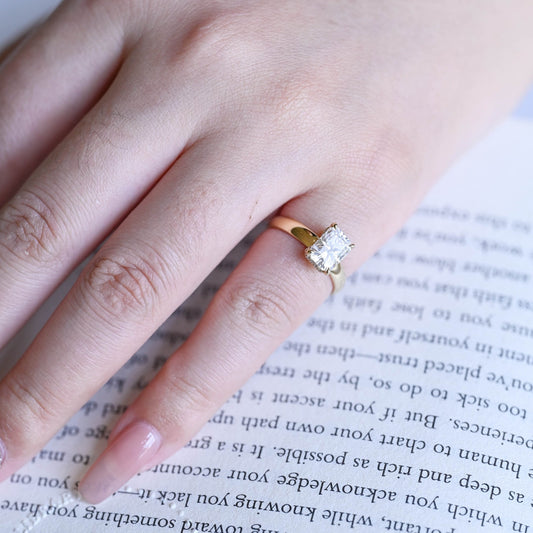 2 CT Round Three Stones Lab Grown Diamond Engagement Ring