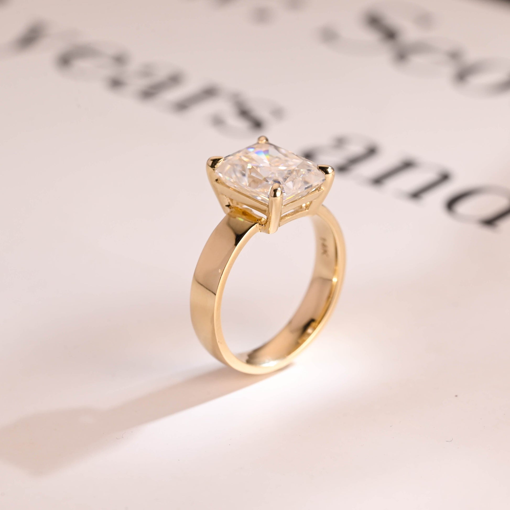 2 CT Round Three Stones Lab Grown Diamond Engagement Ring