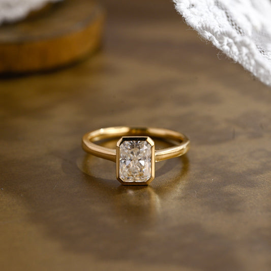 2 CT Round Three Stones Lab Grown Diamond Engagement Ring