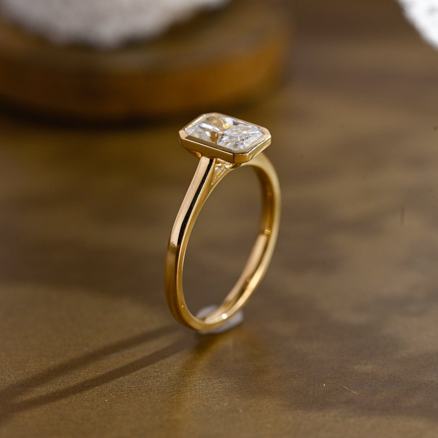 2 CT Round Three Stones Lab Grown Diamond Engagement Ring