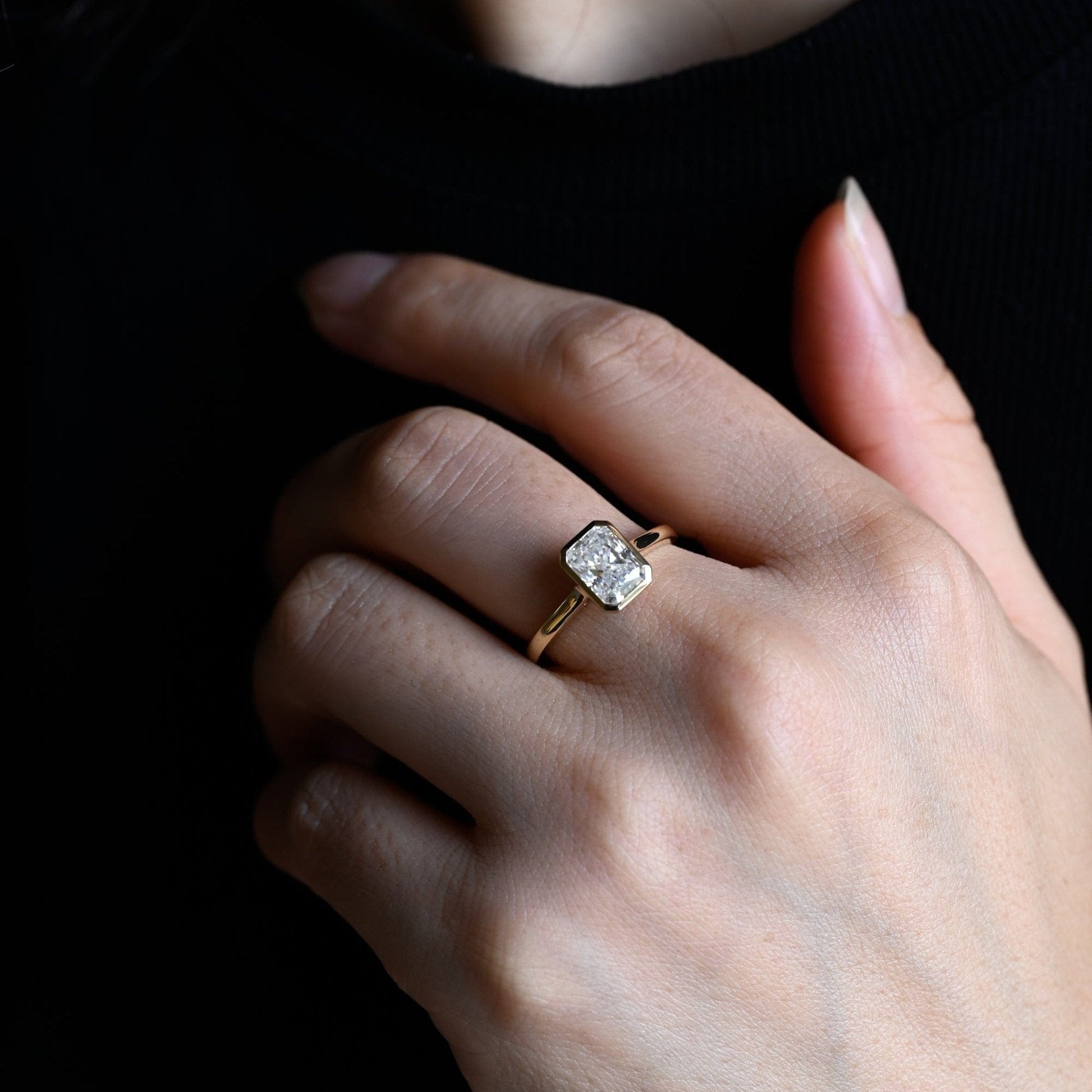 2 CT Round Three Stones Lab Grown Diamond Engagement Ring