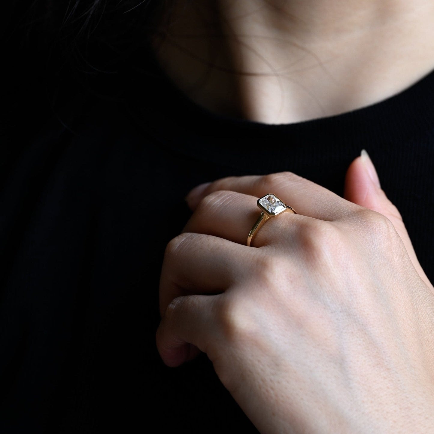 2 CT Round Three Stones Lab Grown Diamond Engagement Ring