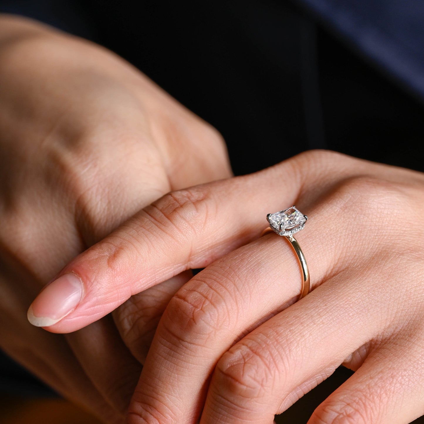 2 CT Round Three Stones Lab Grown Diamond Engagement Ring