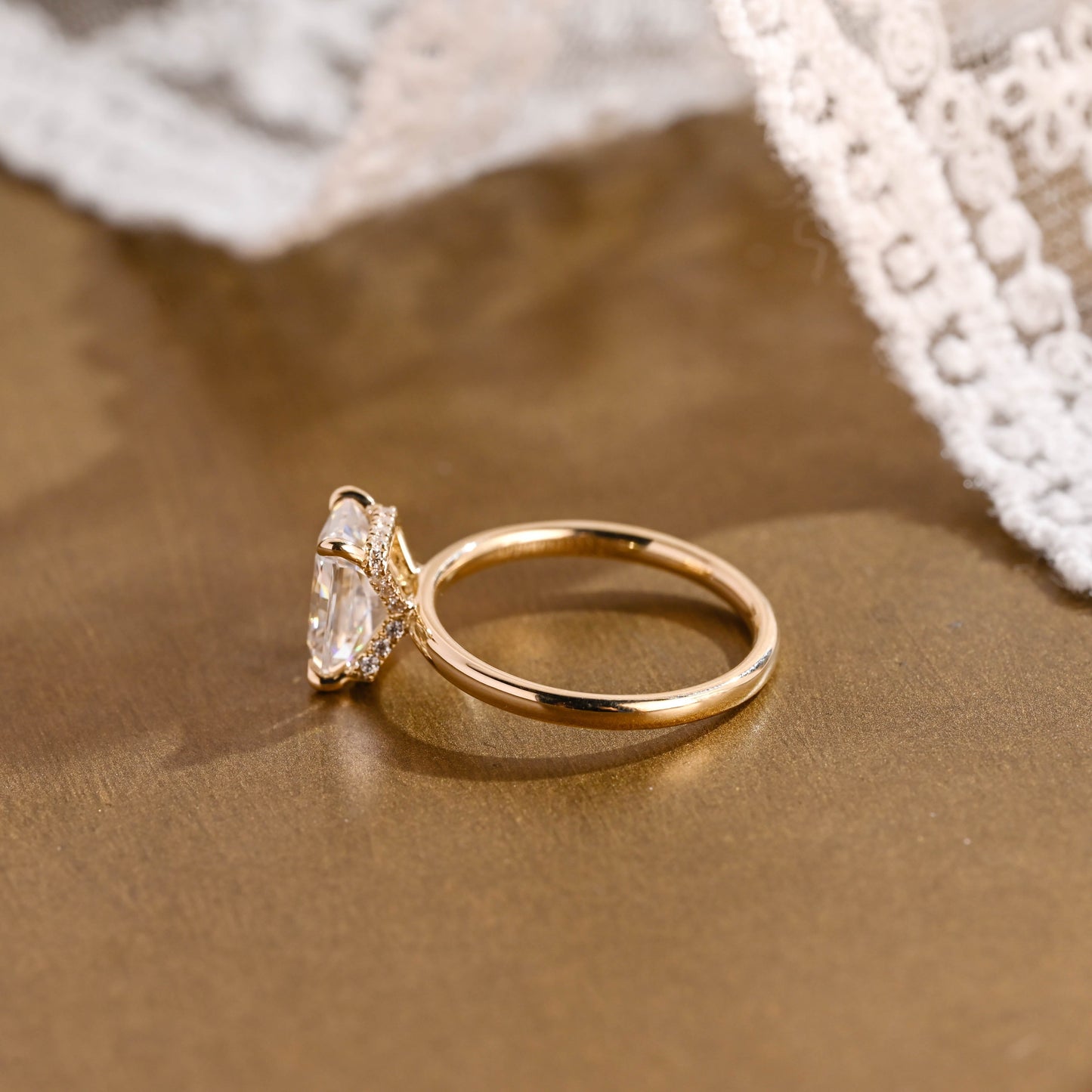 2 CT Round Three Stones Lab Grown Diamond Engagement Ring