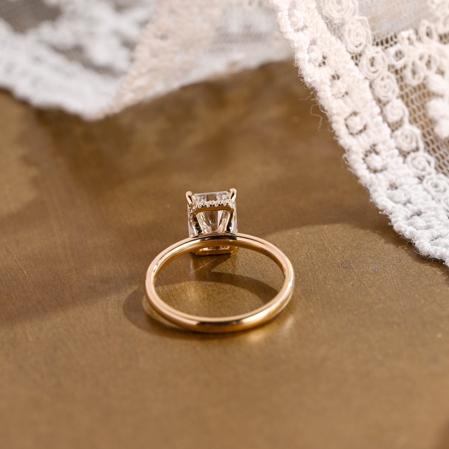 2 CT Round Three Stones Lab Grown Diamond Engagement Ring