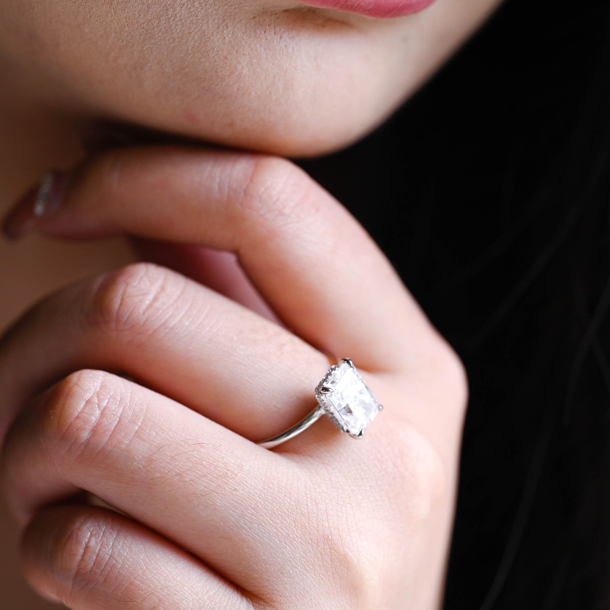2 CT Round Three Stones Lab Grown Diamond Engagement Ring