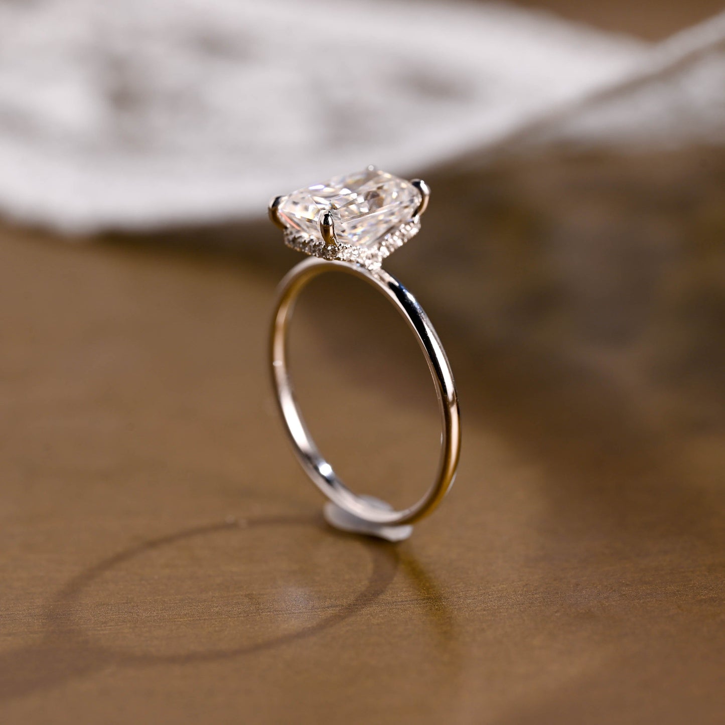 2 CT Round Three Stones Lab Grown Diamond Engagement Ring