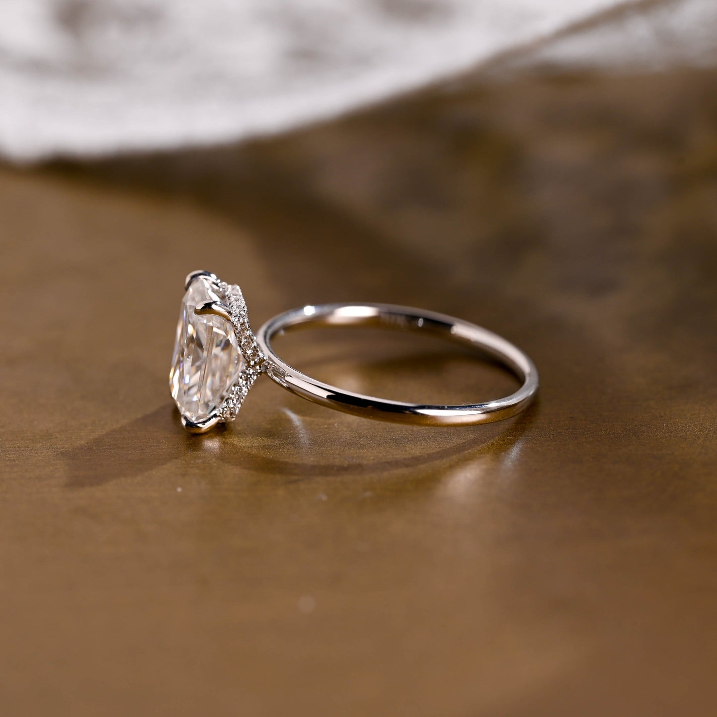 2 CT Round Three Stones Lab Grown Diamond Engagement Ring