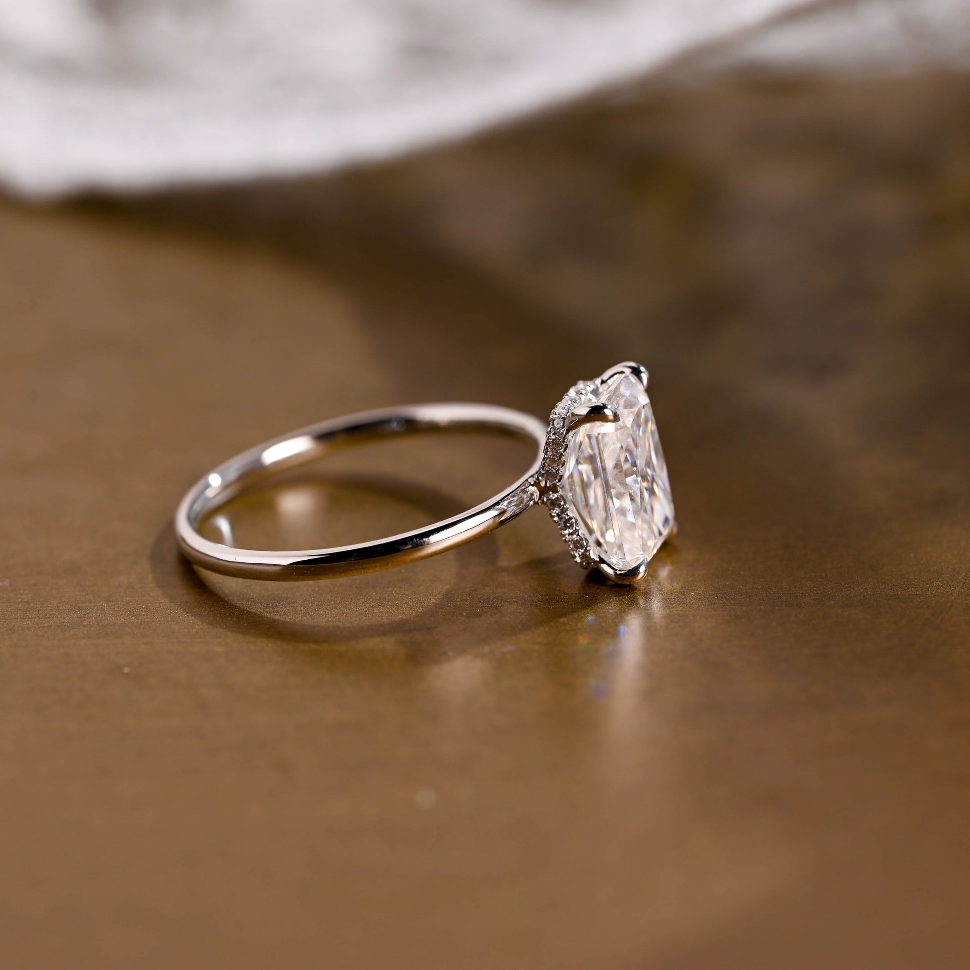 2 CT Round Three Stones Lab Grown Diamond Engagement Ring