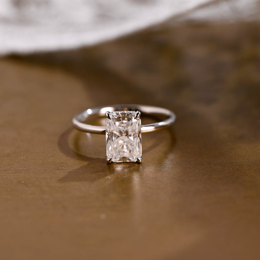2 CT Round Three Stones Lab Grown Diamond Engagement Ring