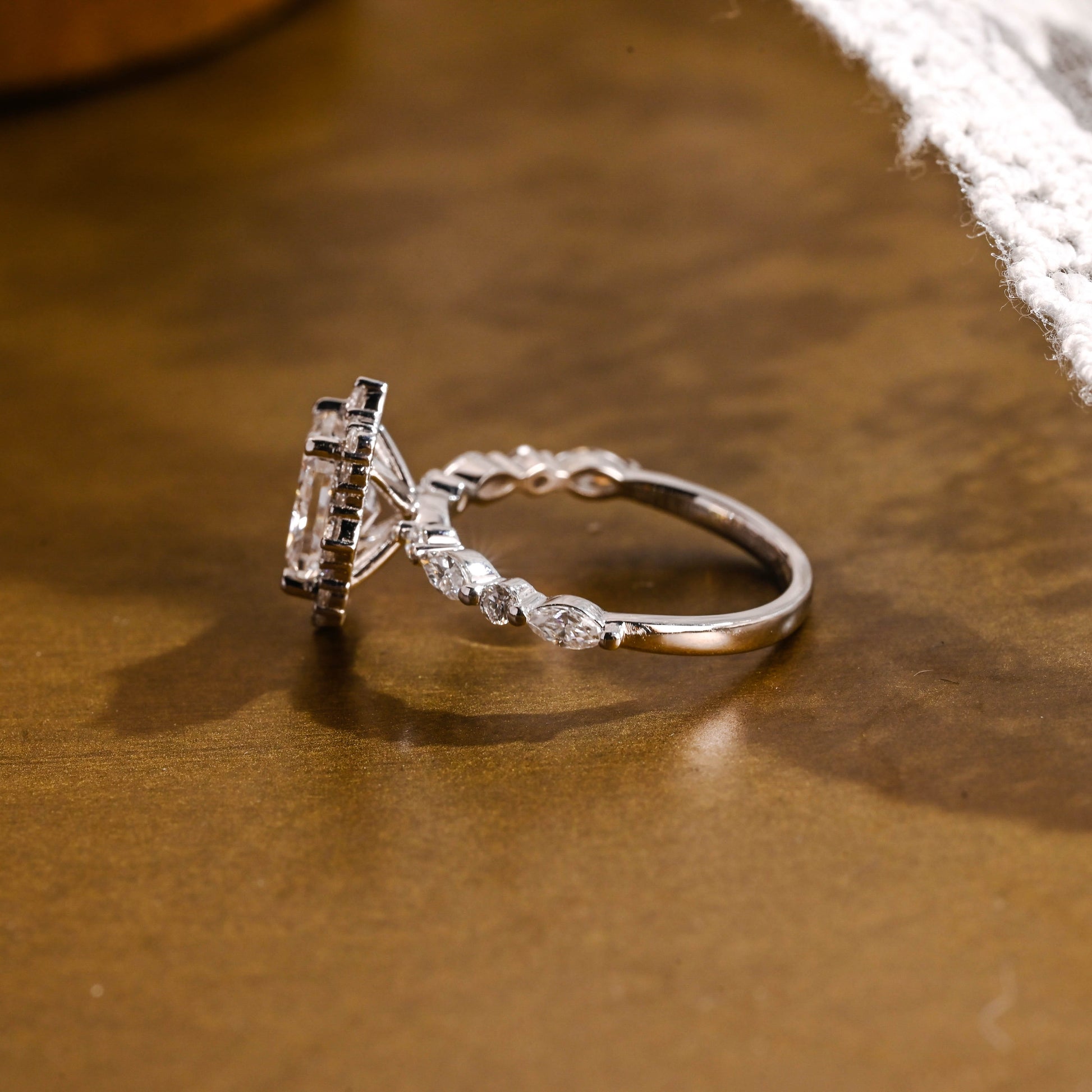2 CT Round Three Stones Lab Grown Diamond Engagement Ring