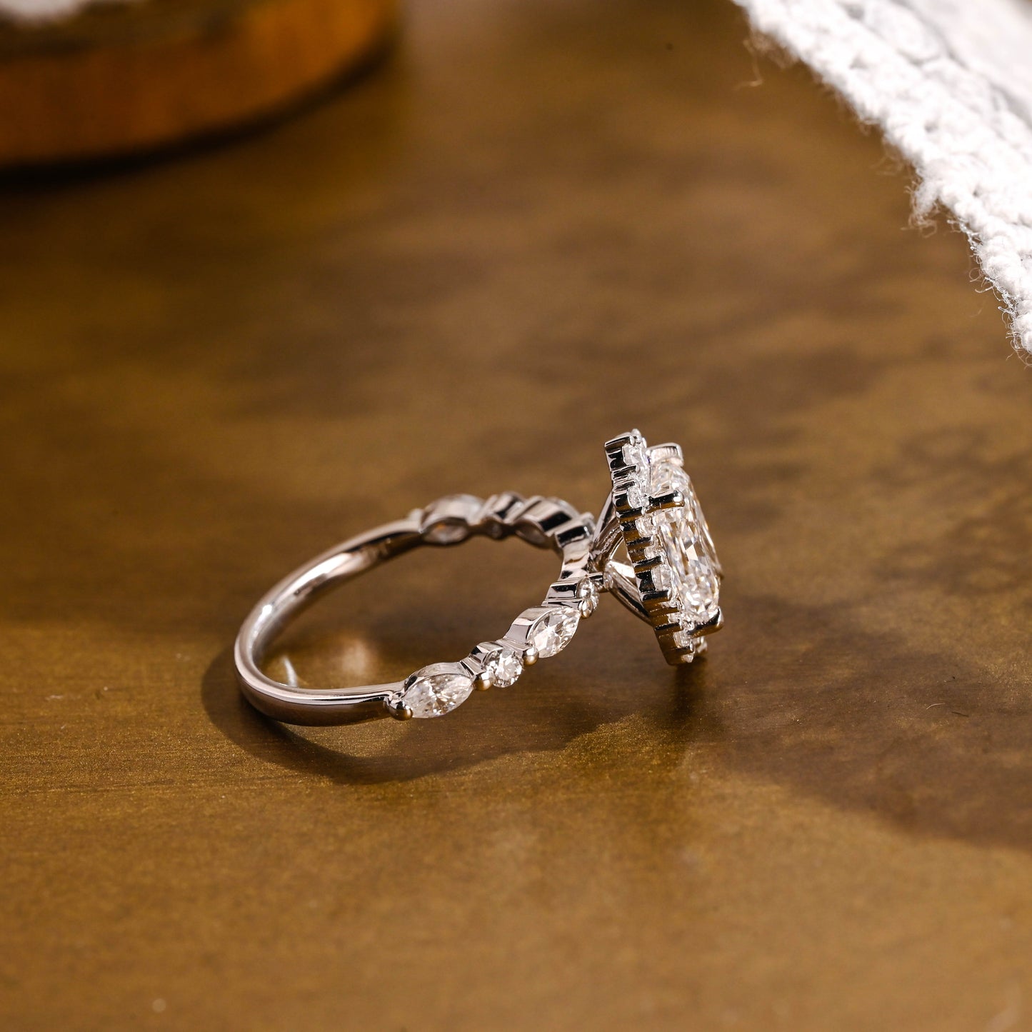 2 CT Round Three Stones Lab Grown Diamond Engagement Ring