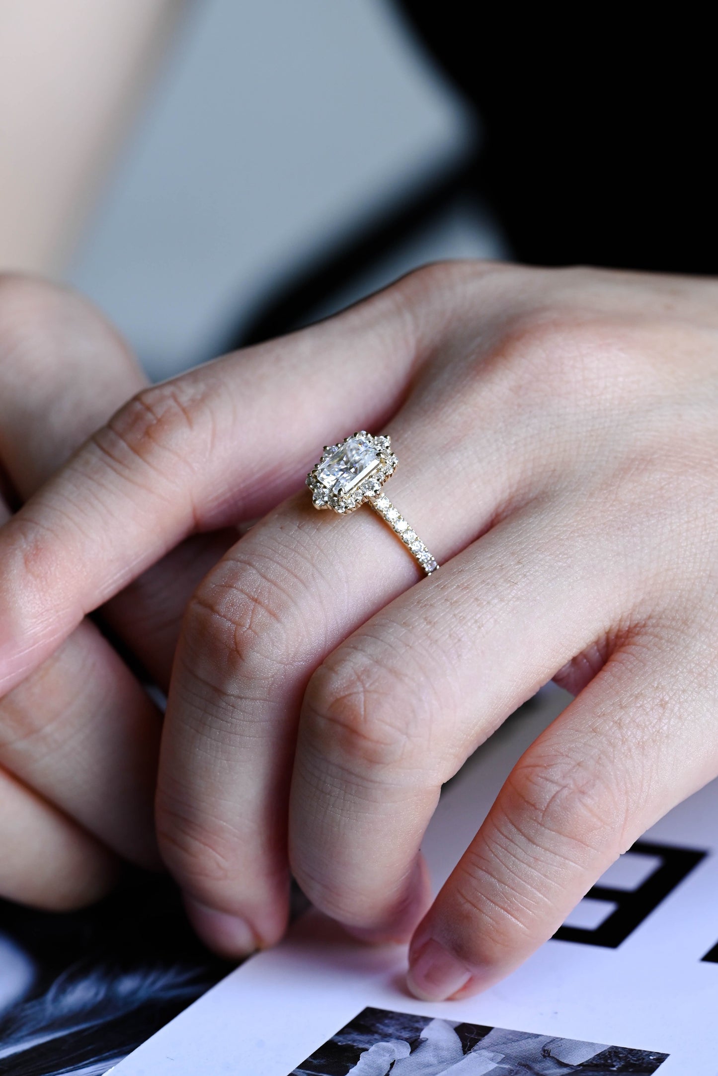 2 CT Round Three Stones Lab Grown Diamond Engagement Ring