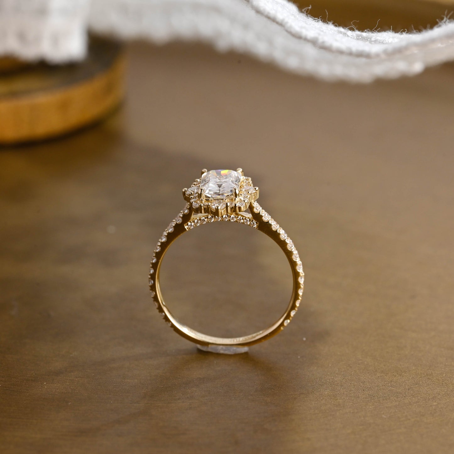 2 CT Round Three Stones Lab Grown Diamond Engagement Ring