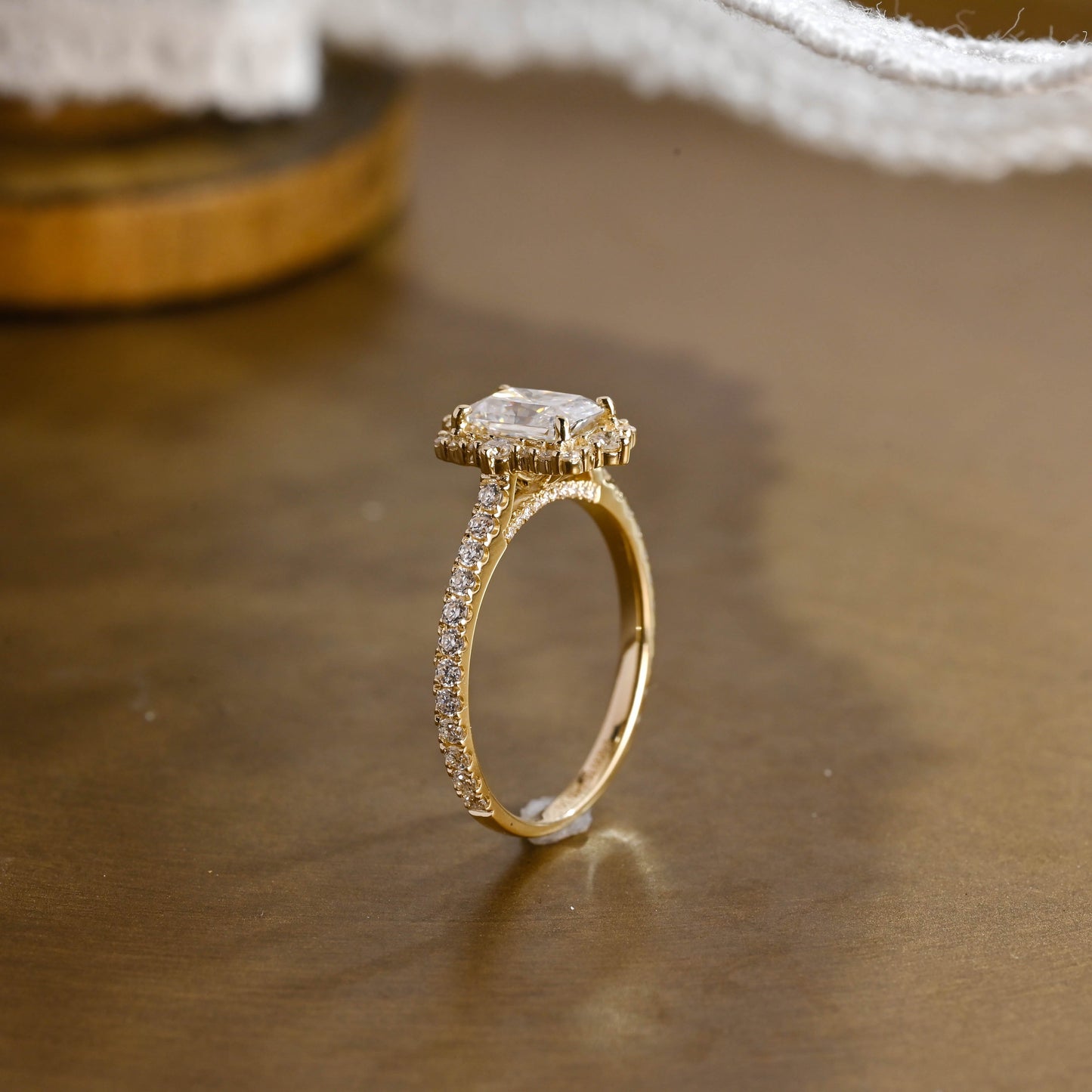 2 CT Round Three Stones Lab Grown Diamond Engagement Ring