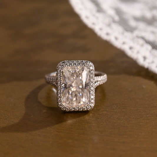 2 CT Round Three Stones Lab Grown Diamond Engagement Ring