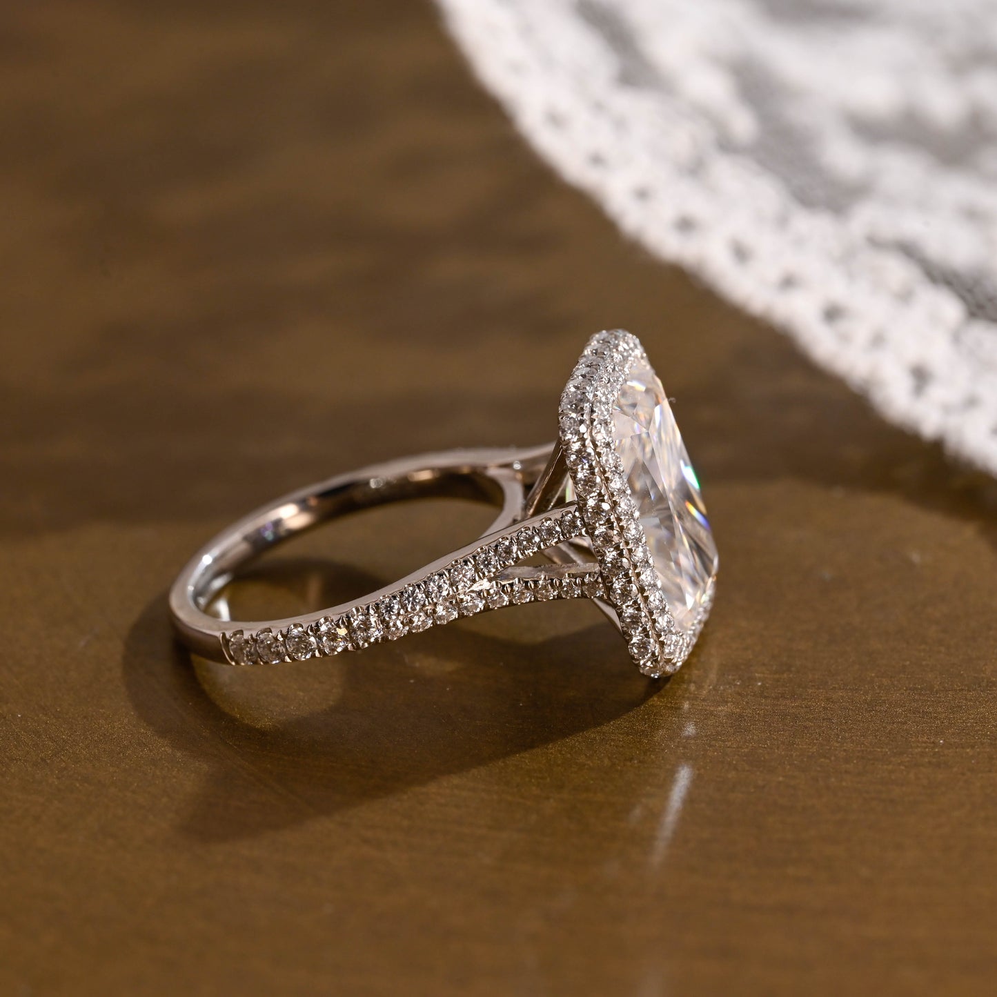 2 CT Round Three Stones Lab Grown Diamond Engagement Ring