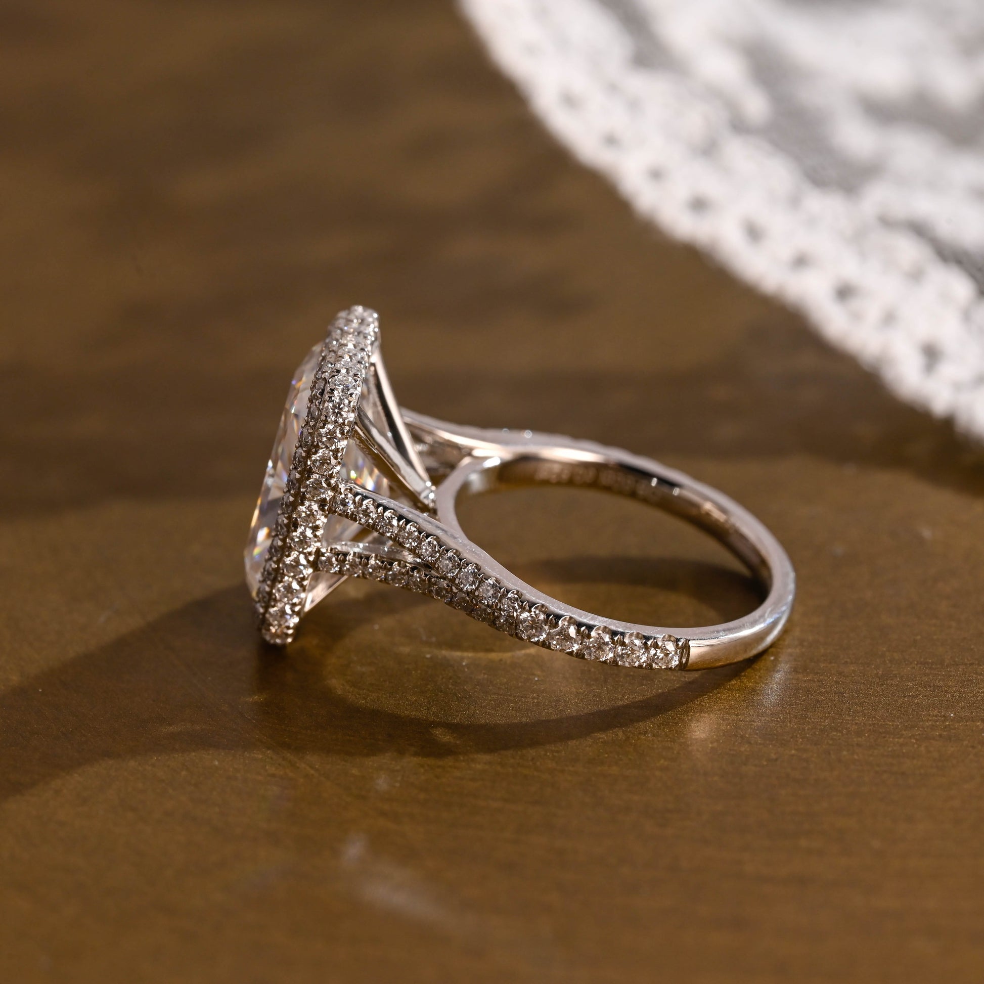 2 CT Round Three Stones Lab Grown Diamond Engagement Ring