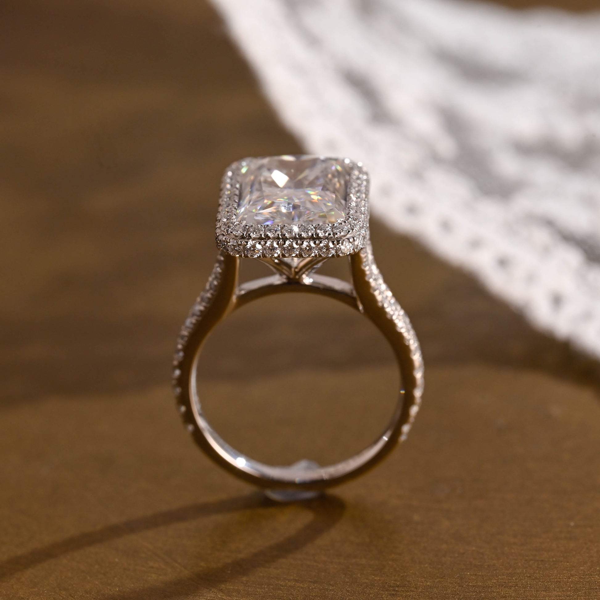 2 CT Round Three Stones Lab Grown Diamond Engagement Ring