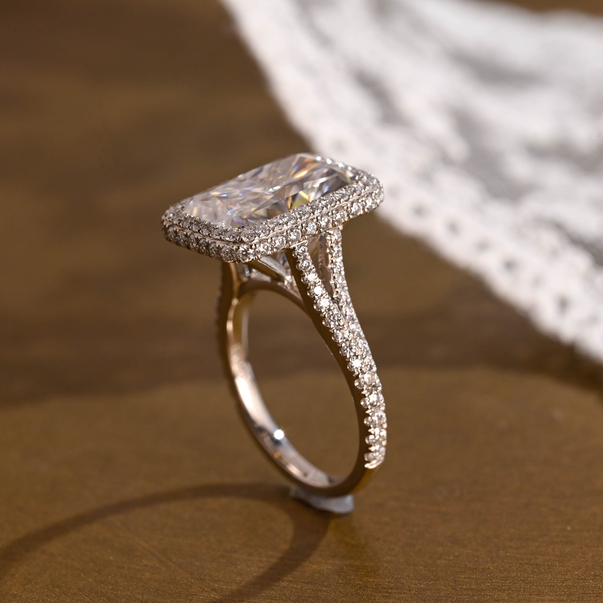 2 CT Round Three Stones Lab Grown Diamond Engagement Ring