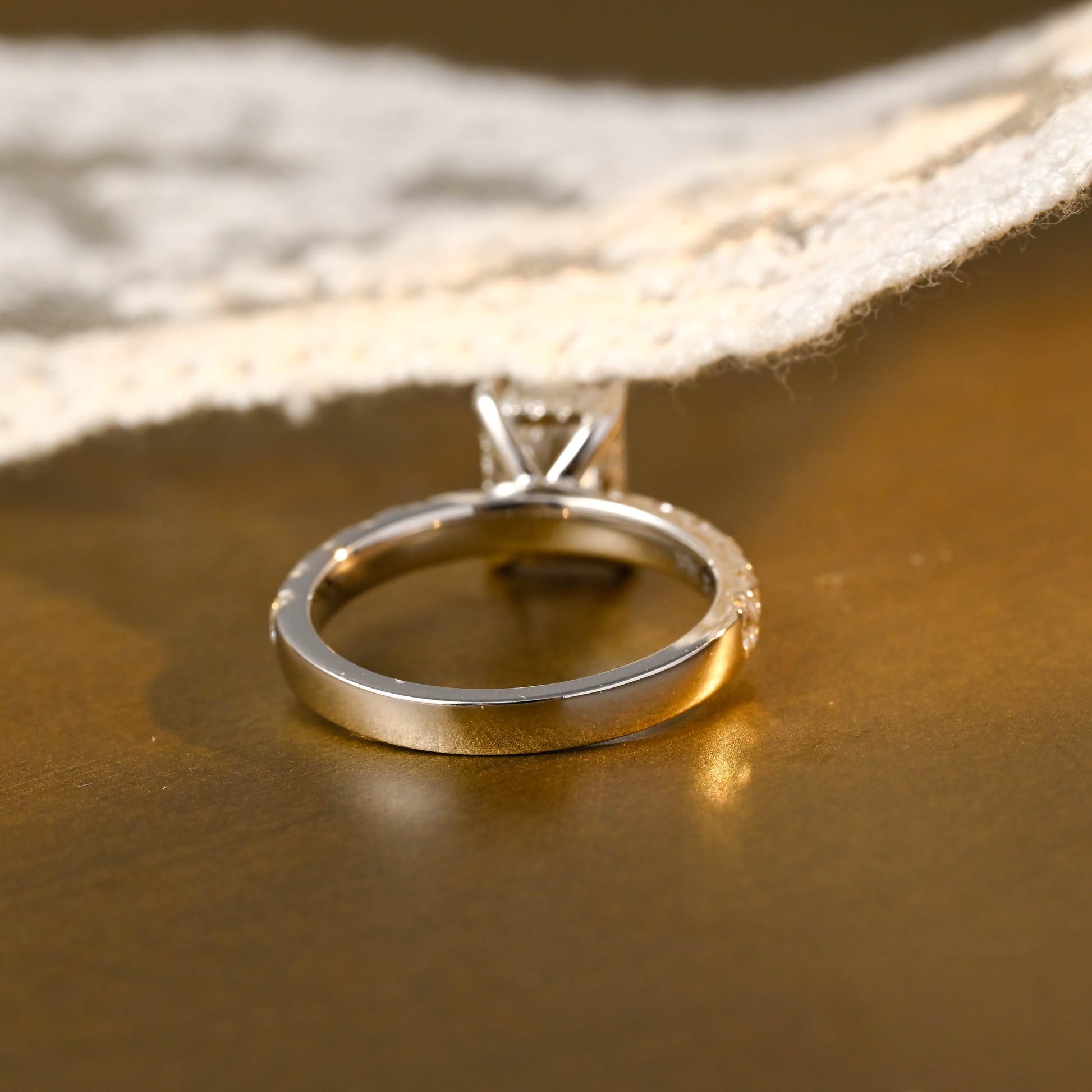 2 CT Round Three Stones Lab Grown Diamond Engagement Ring