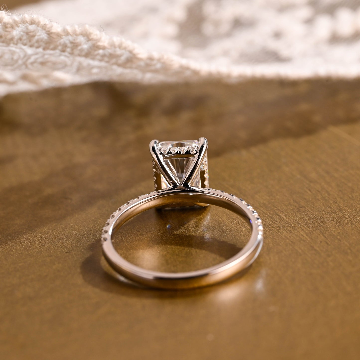 2 CT Round Three Stones Lab Grown Diamond Engagement Ring