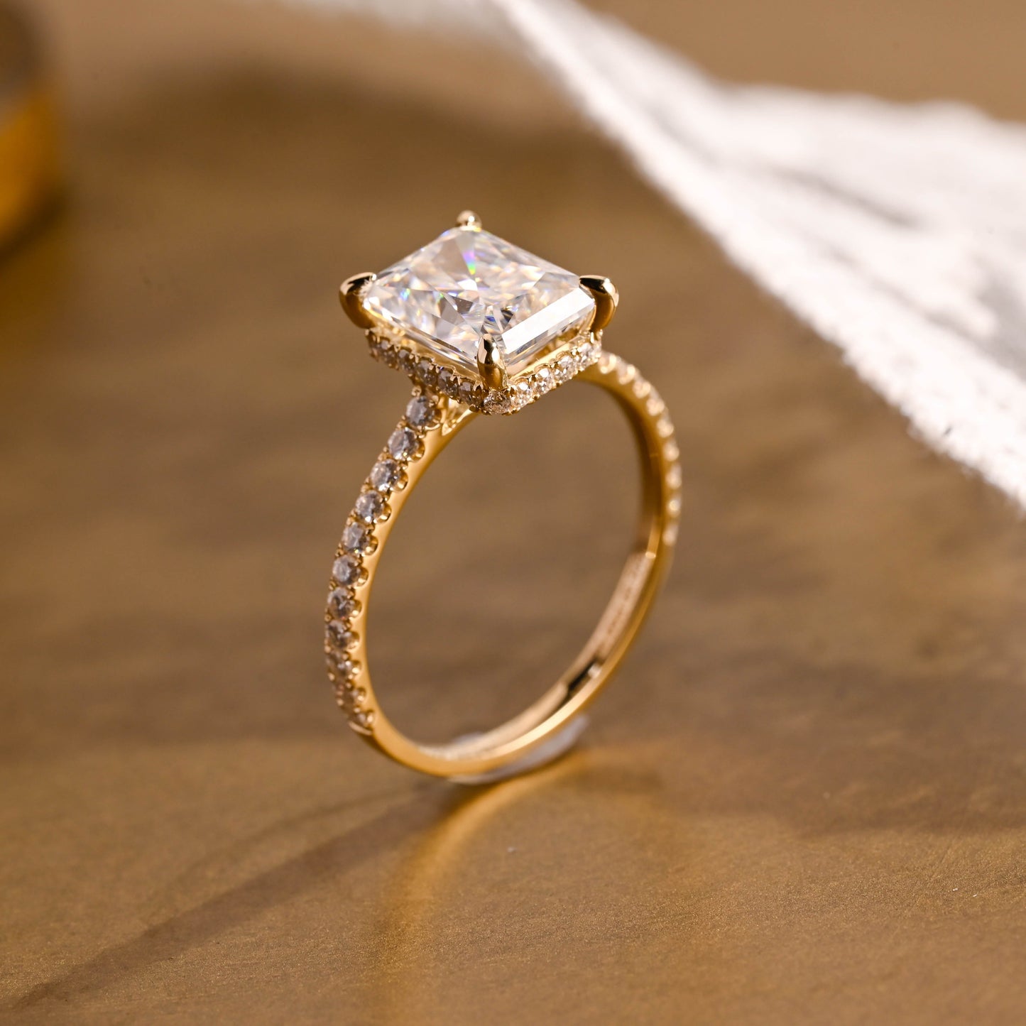 2 CT Round Three Stones Lab Grown Diamond Engagement Ring