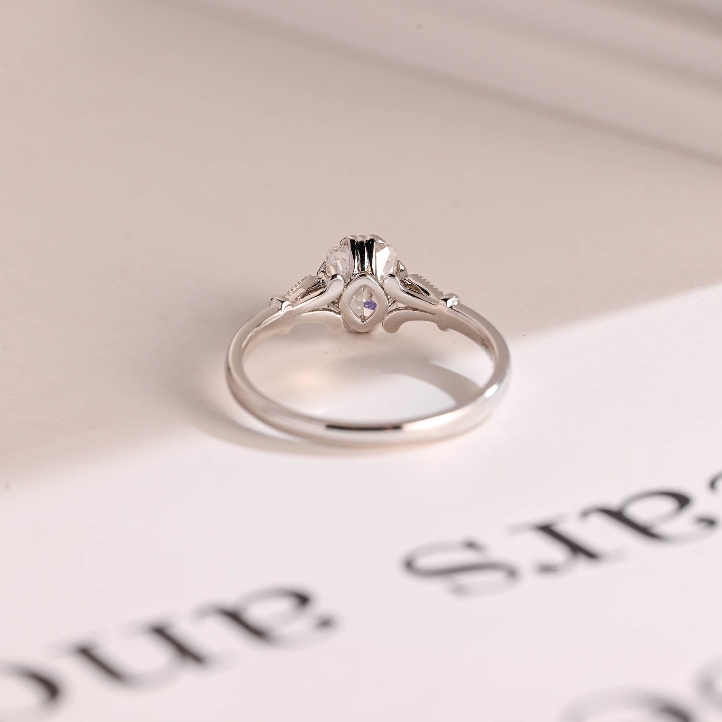 2 CT Round Three Stones Lab Grown Diamond Engagement Ring