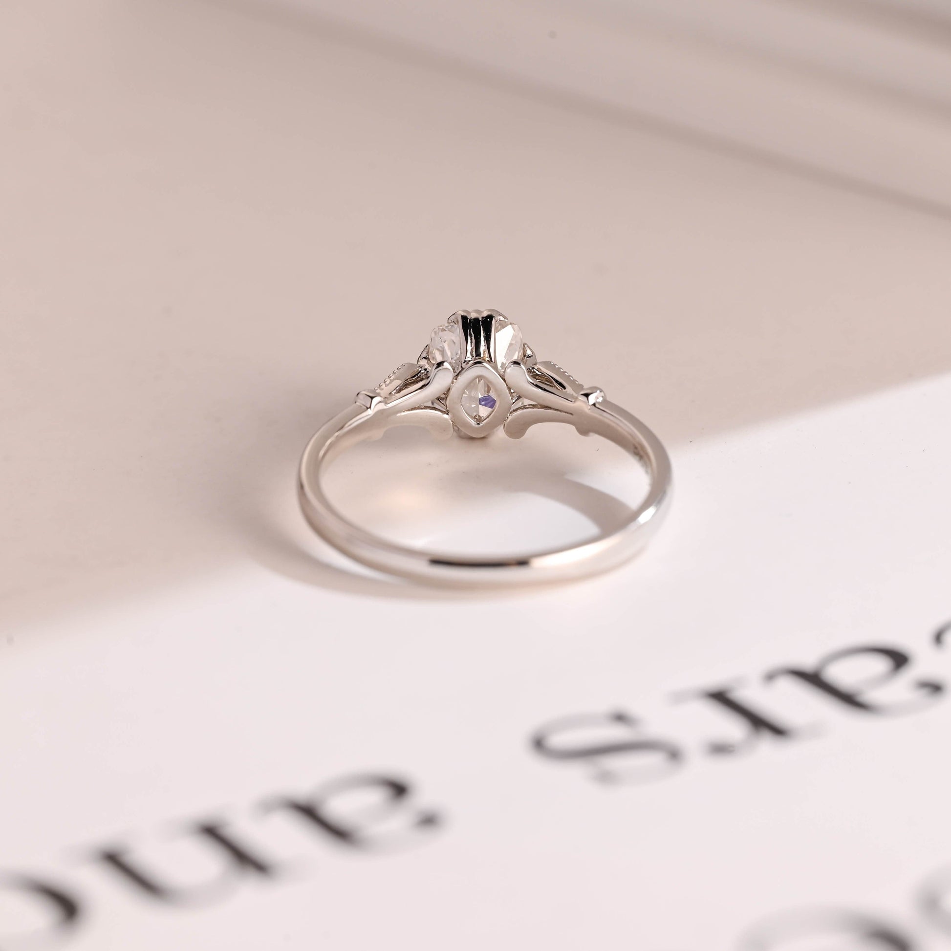 2 CT Round Three Stones Lab Grown Diamond Engagement Ring