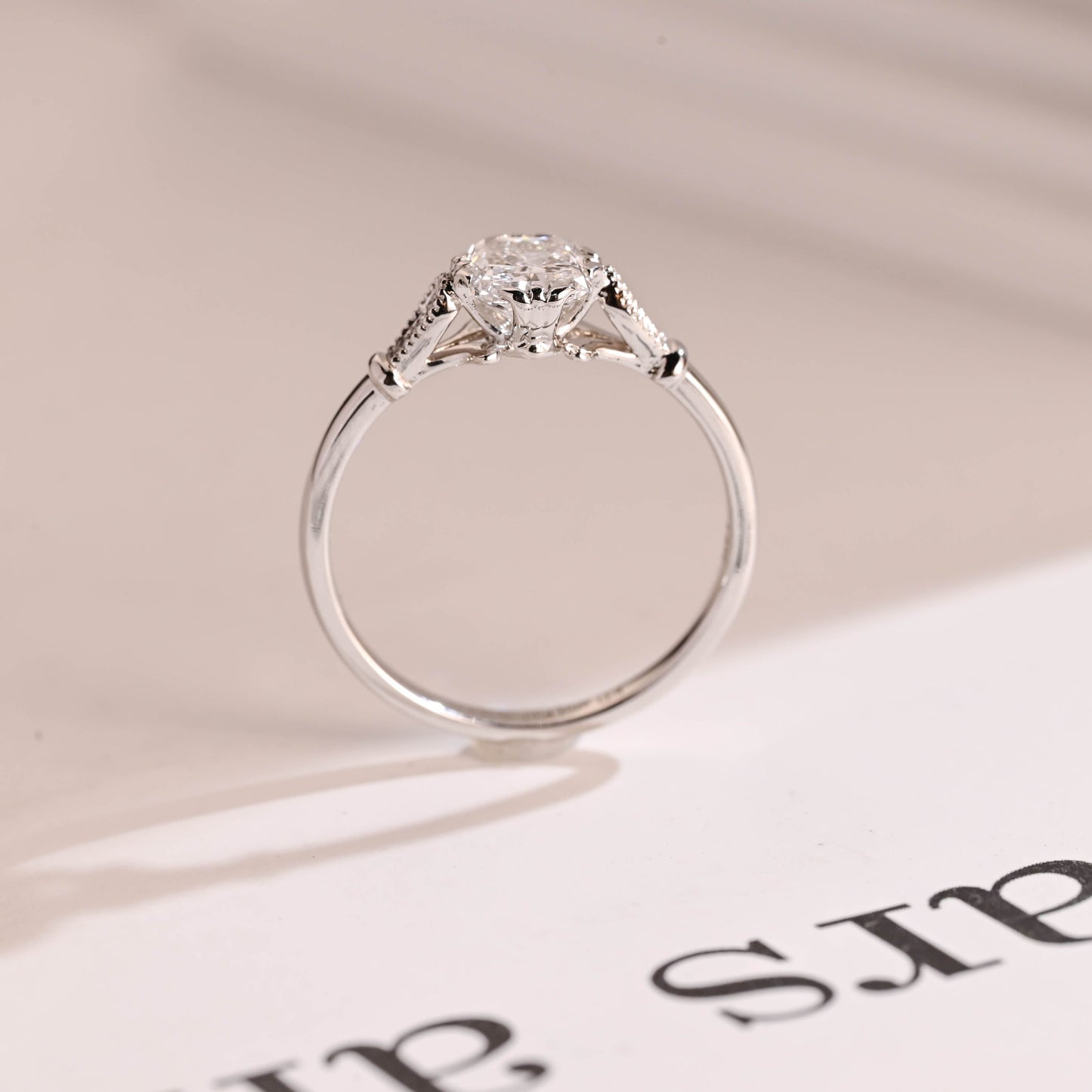 2 CT Round Three Stones Lab Grown Diamond Engagement Ring