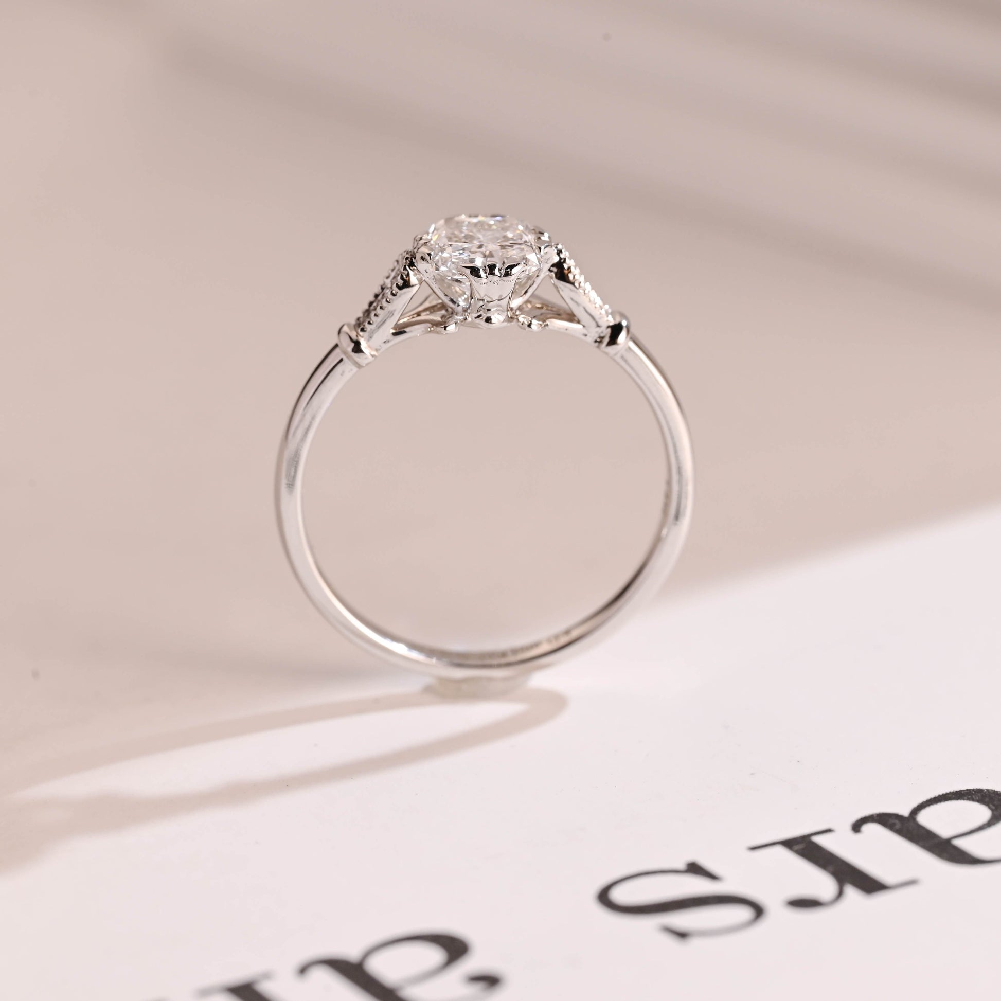 2 CT Round Three Stones Lab Grown Diamond Engagement Ring