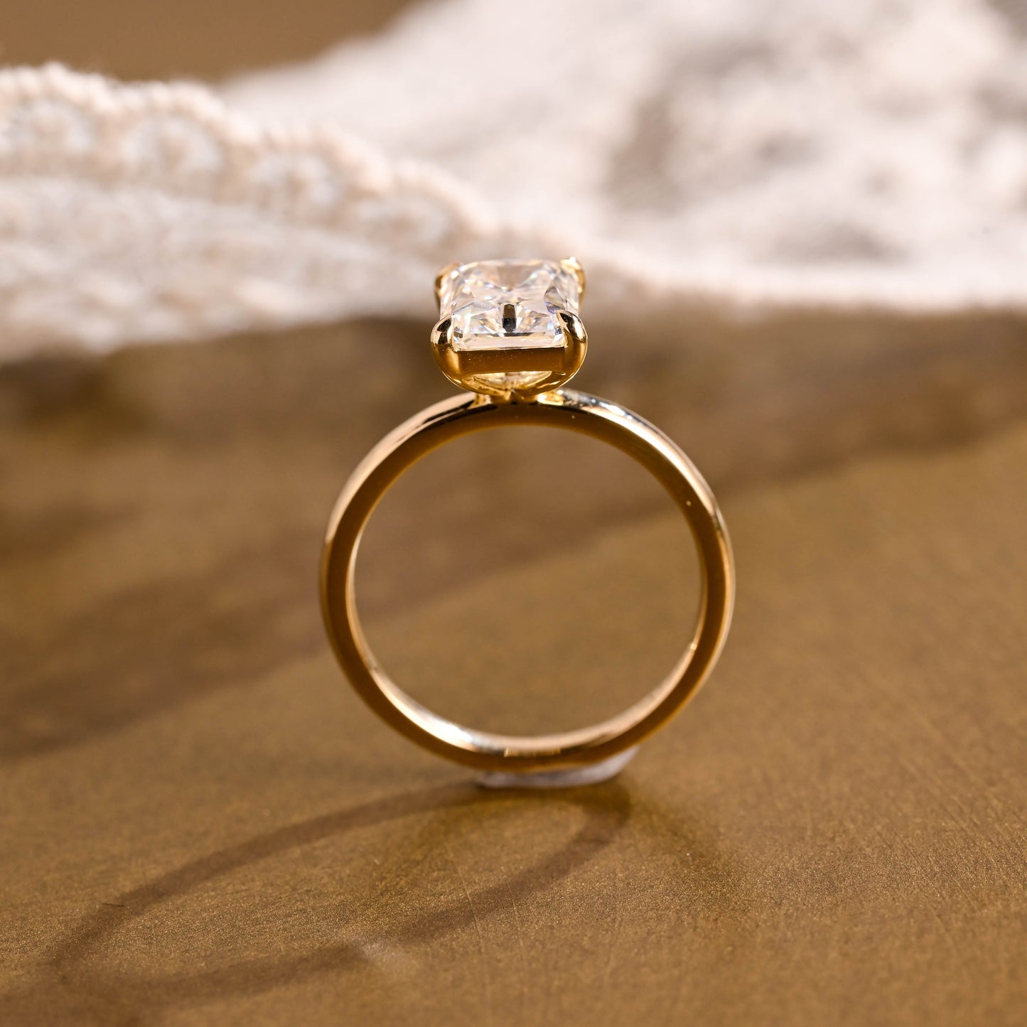 2 CT Round Three Stones Lab Grown Diamond Engagement Ring