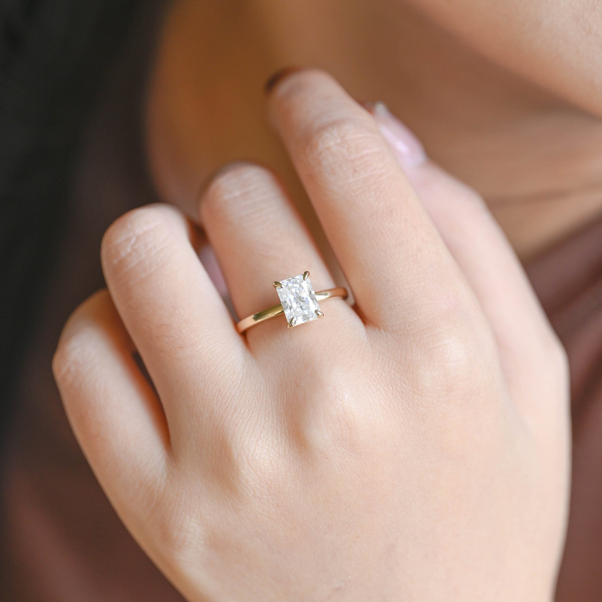 2 CT Round Three Stones Lab Grown Diamond Engagement Ring