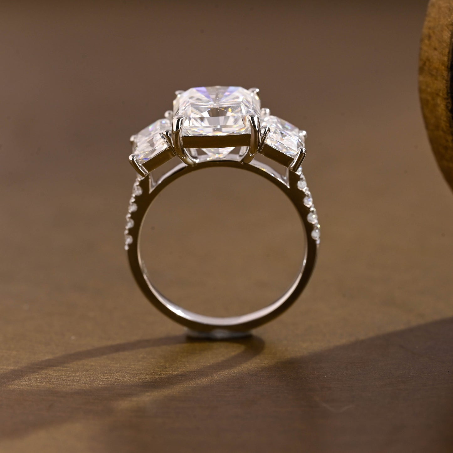 2 CT Round Three Stones Lab Grown Diamond Engagement Ring