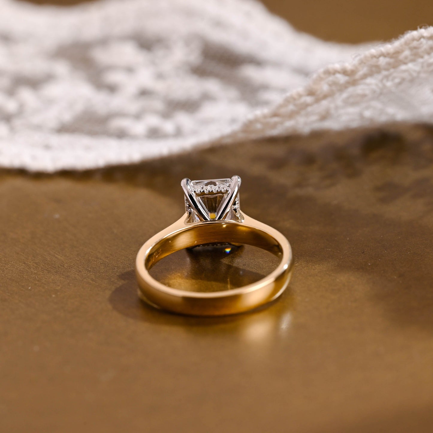 2 CT Round Three Stones Lab Grown Diamond Engagement Ring