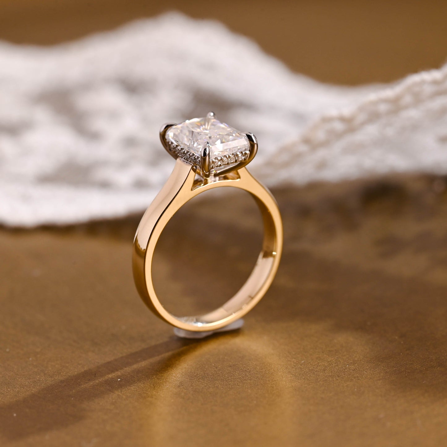 2 CT Round Three Stones Lab Grown Diamond Engagement Ring